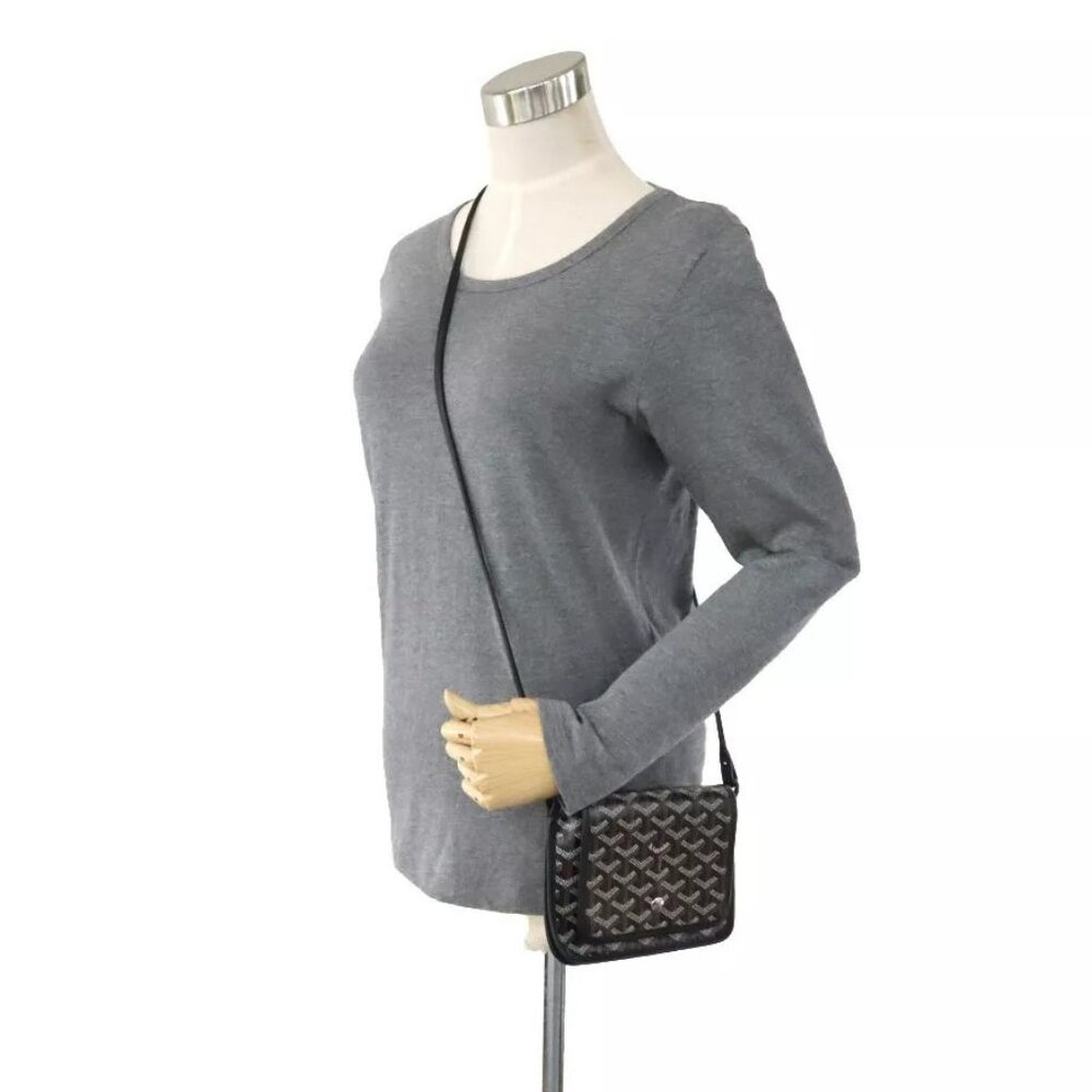 Auth GOYARD Crossbody Shoulder Bag Black/Brown/White